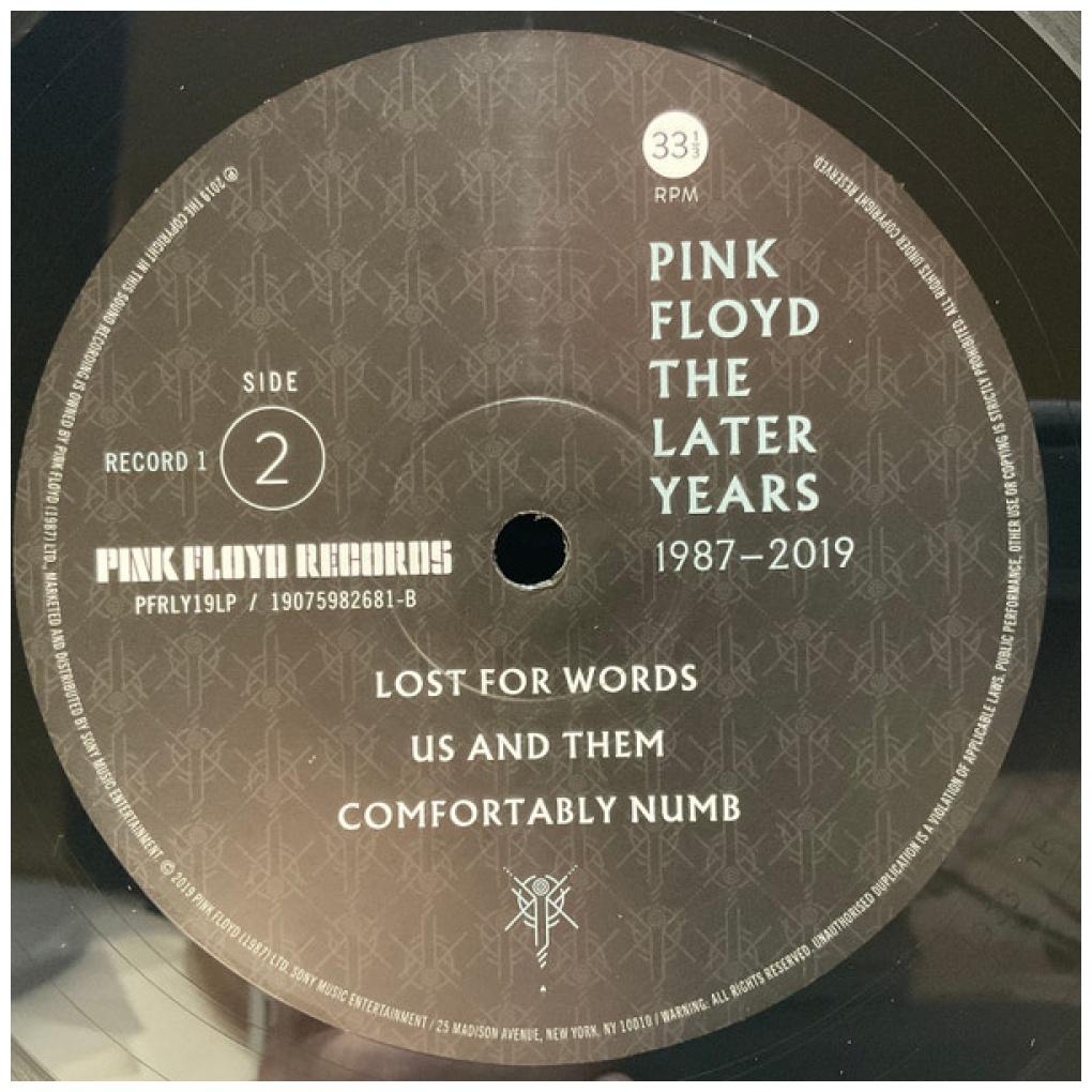 PINK FLOYD - THE LATER YEARS 1987-2019 (2LP) | VINILO