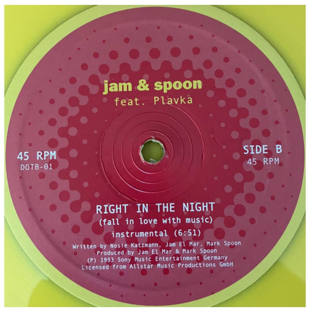 JAM & SPOON - RIGHT IN THE NIGHT (YELLOW VINYL) | 12" MAXI SINGLE VINILO