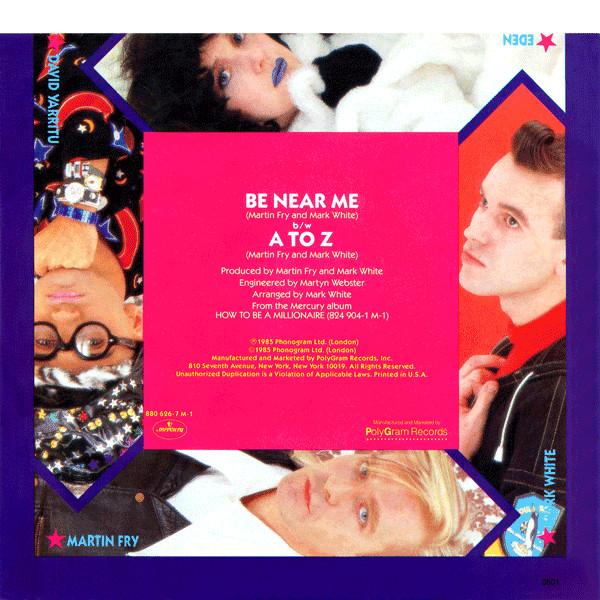 ABC - BE NEAR ME | 7" SINGLE VINILO USADO
