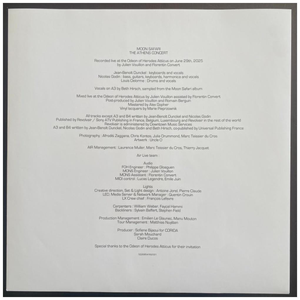 AIR - AIR MOON SAFARI: THE ATHENS CONCERT (RSD EXCLUSIVE) | VINILO