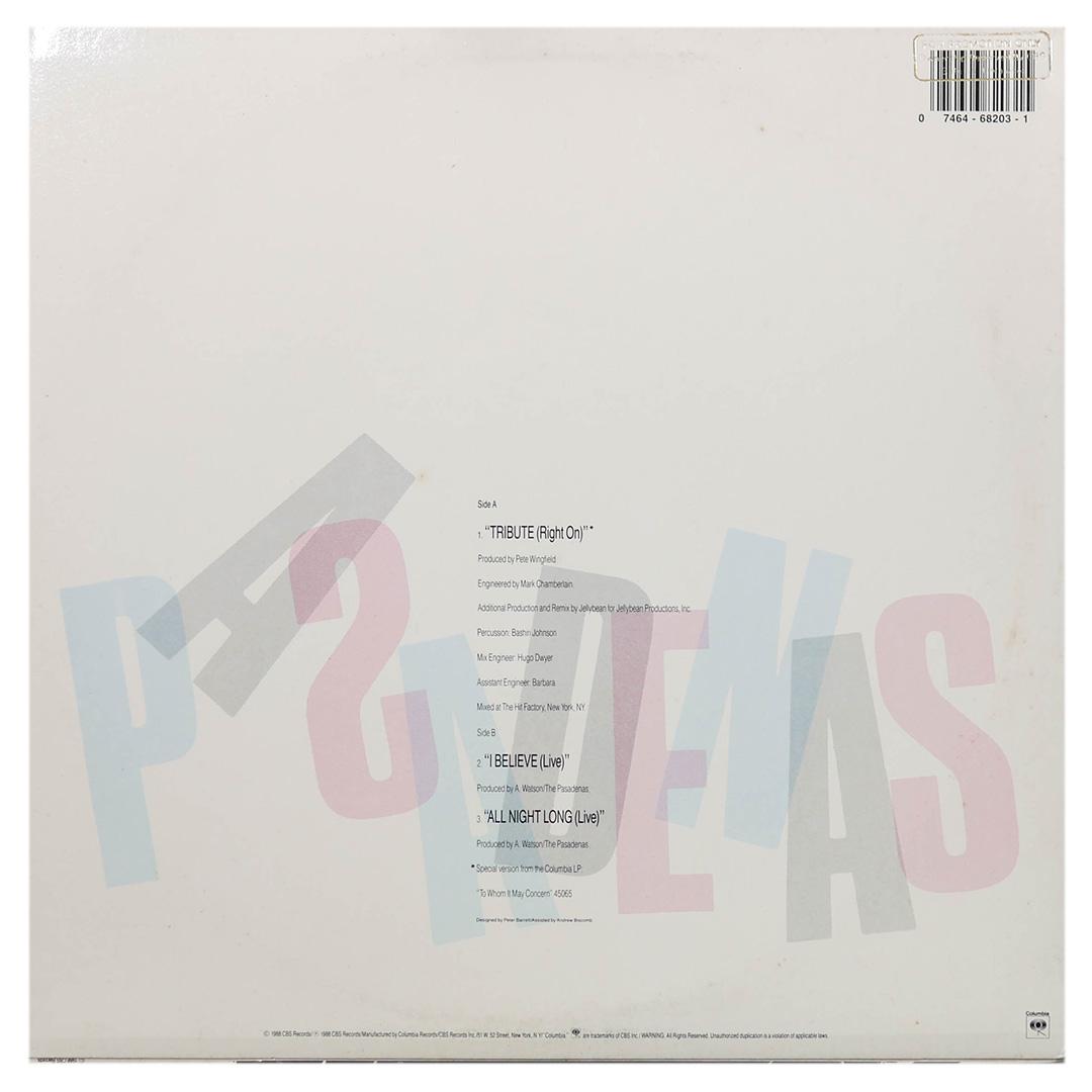 PASADENAS - TRIBUTE (RIGHT ON) | 12" MAXI SINGLE USADO