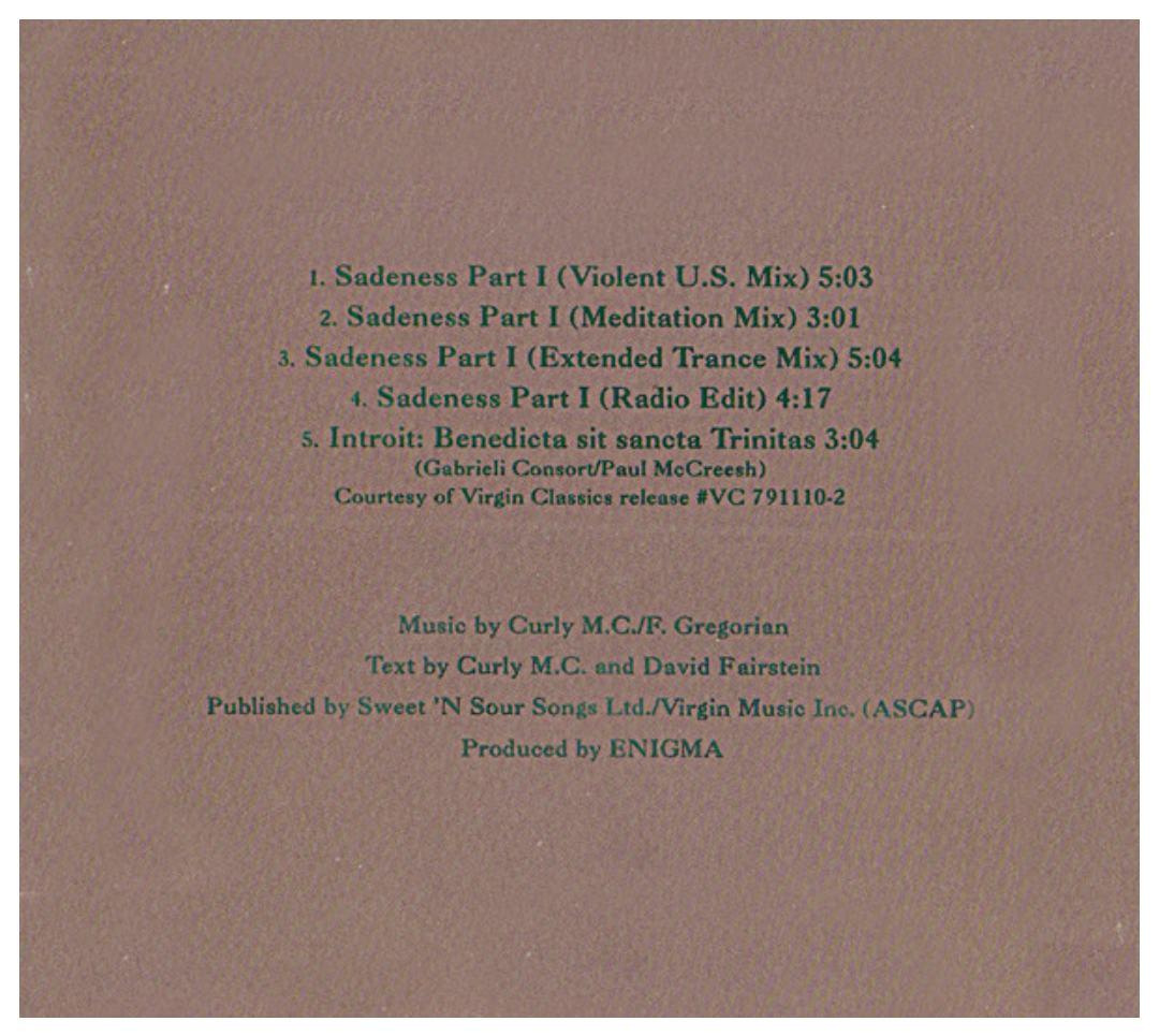 ENIGMA - SADENESS PART I | CD SINGLE
