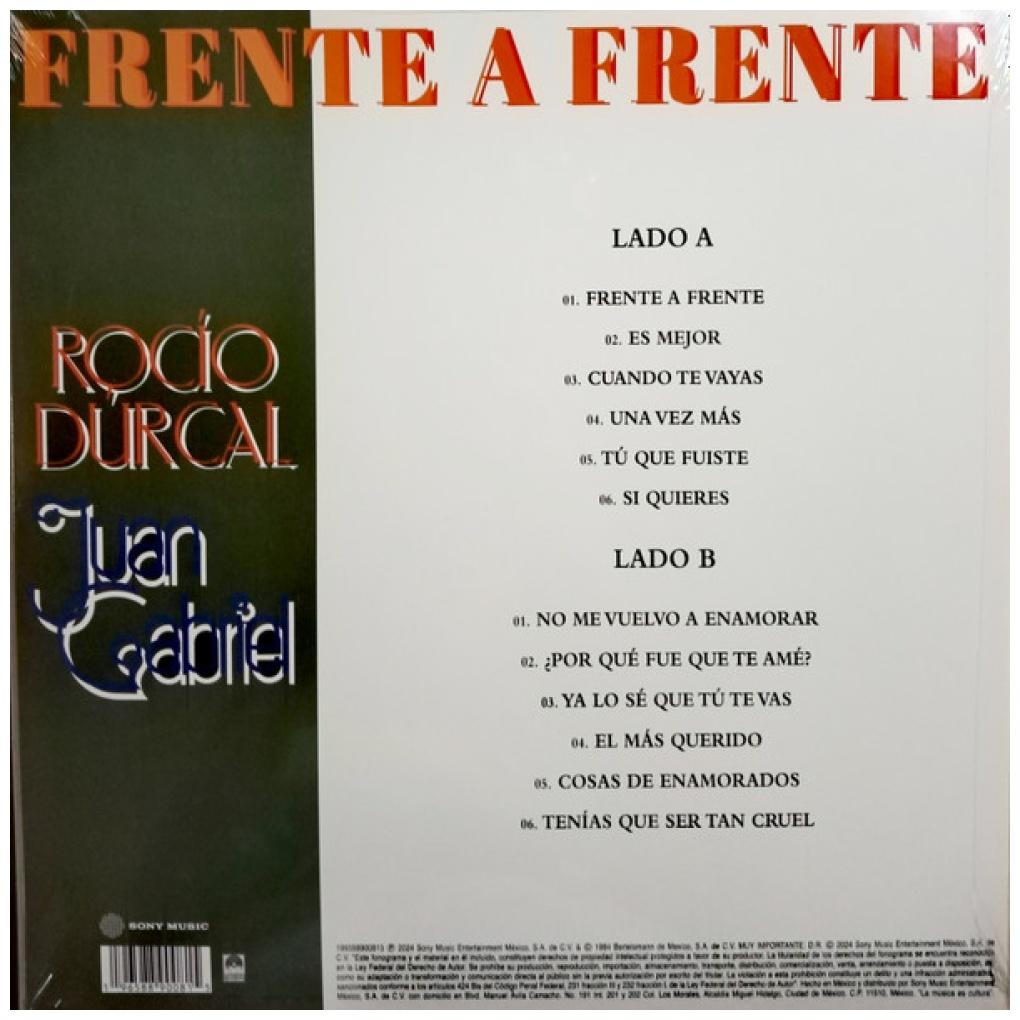 ROCIO DURCAL Y JUAN GABRIEL - FRENTE A FRENTE | VINILO