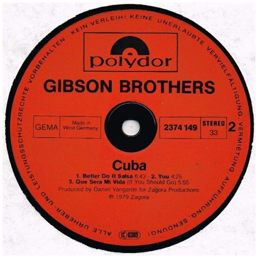 GIBSON BROTHERS - CUBA | VINILO USADO