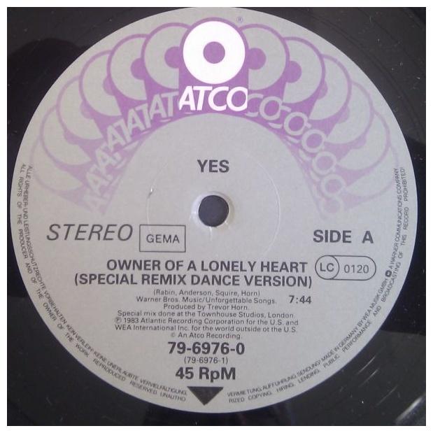 YES - OWNER OF THE LONELY HEART | 12" MAXI SINGLE USADO