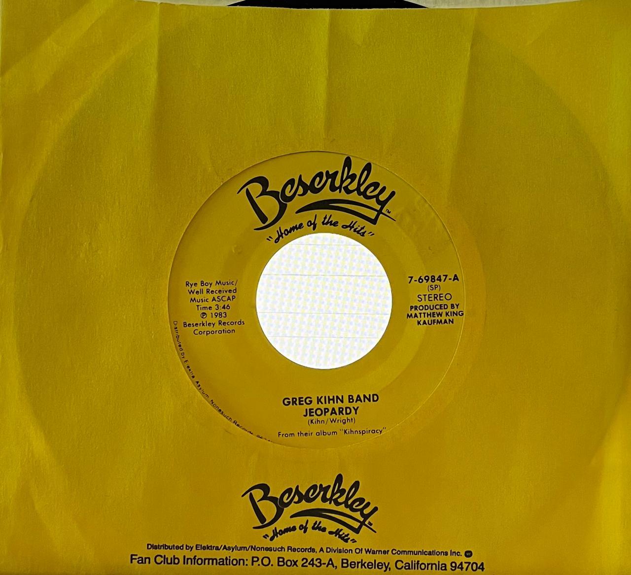 GREG KIHN BAND - JEOPARDY | 7 SINGLE VINILO USADO
