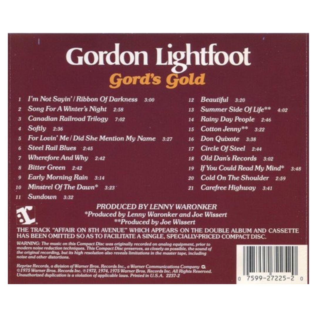 GORDON LIGHTFOOT - GORD S GOLD | CD