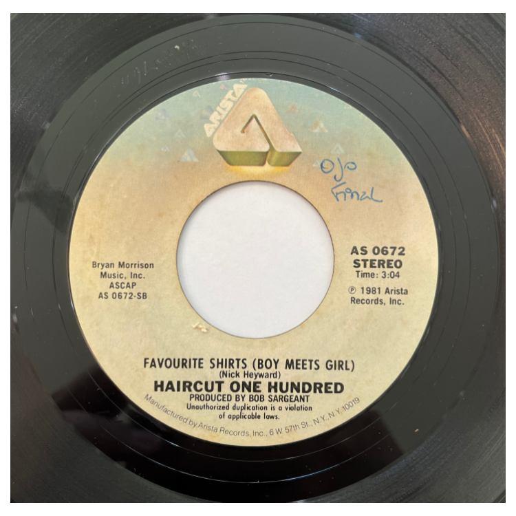 HAIRCUT ONE HUNDRED - LOVE PLUS ONE/FAVOURITE SHIRTS | 7" SINGLE VINILO USADO