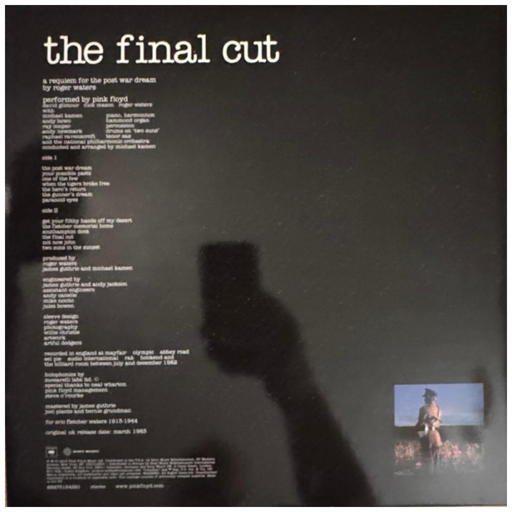 PINK FLOYD - THE FINAL CUT | VINILO