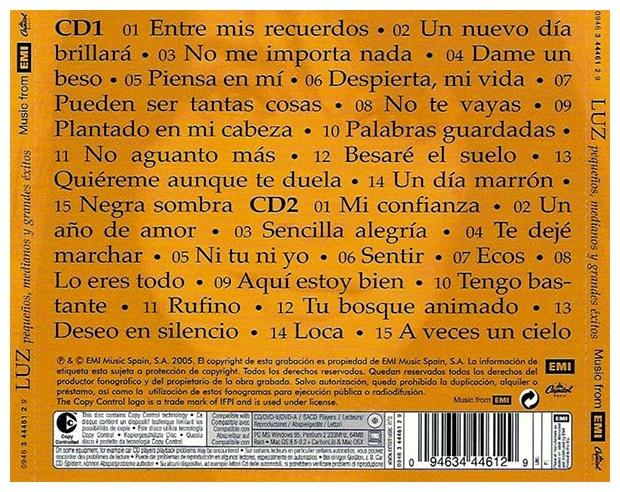 LUZ CASAL - PEQUENOS MEDIANOS Y GRANDES EXITOS (2CD) | CD