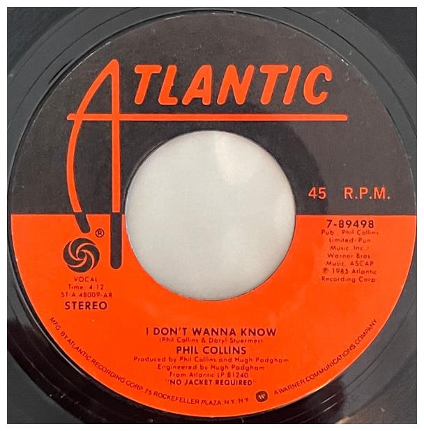 PHIL COLLINS - SEPARATE LIVES | 7" SINGLE USADO