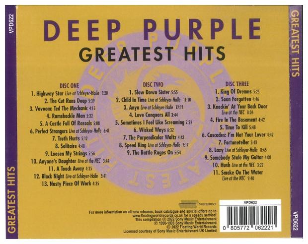 DEEP PURPLE - GRATEST HITS (3CD) | CD