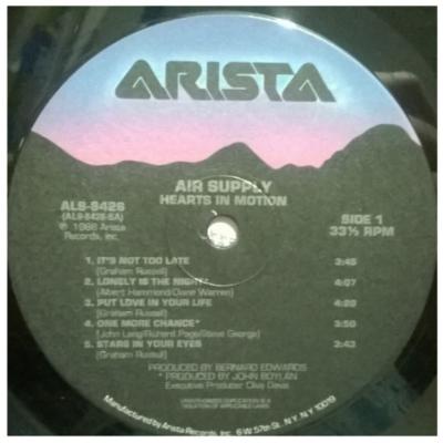 AIR SUPPLY - HEARTS IN MOTION | VINILO