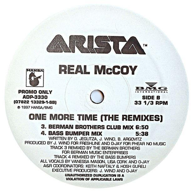 REAL MCCOY - ONE MORE TIME (THE REMIXES) | 12" MAXI SINGLE USADO