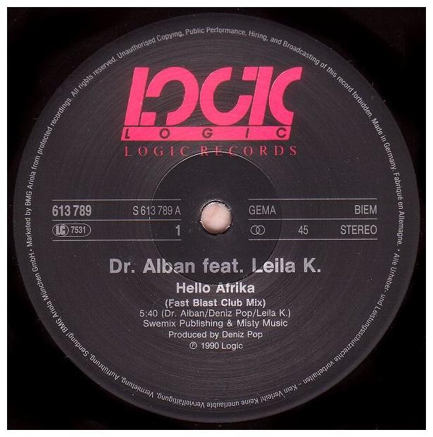 DR. ALBAN FT. LEILA K - HELLO AFRIKA | 12" MAXI SINGLE USADO