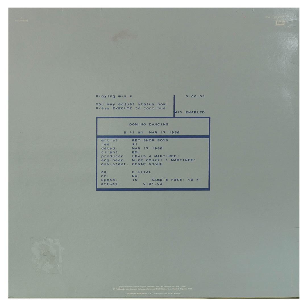 PET SHOP BOYS - DOMINO DANCING | 12" MAXI SINGLE USADO