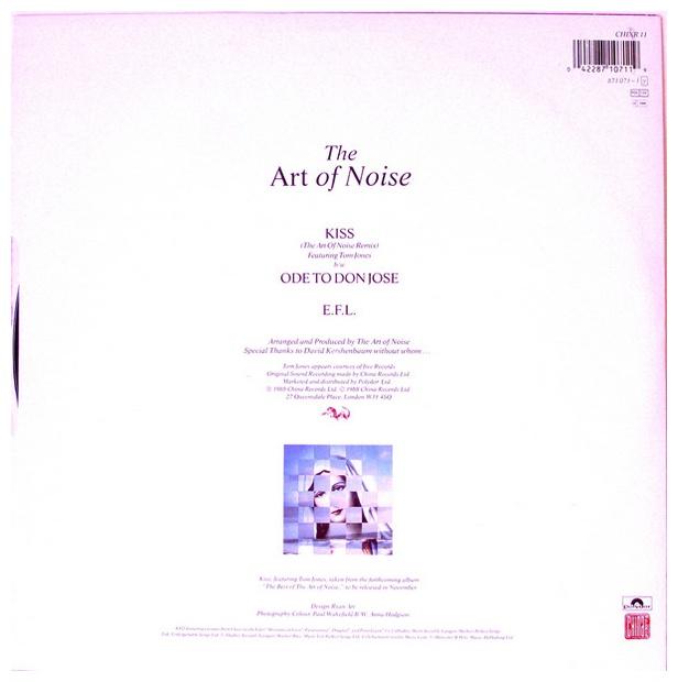 ART OF NOISE FT. TOM JONES - KISS | 12" MAXI SINGLE USADO