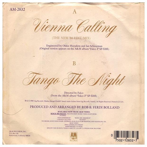 FALCO - VIENNA CALLING | 7" SINGLE USADO