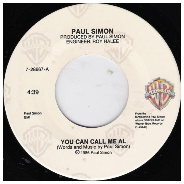 PAUL SIMON - YOU CAN CALL ME AL | 7" SINGLE VINILO USADO