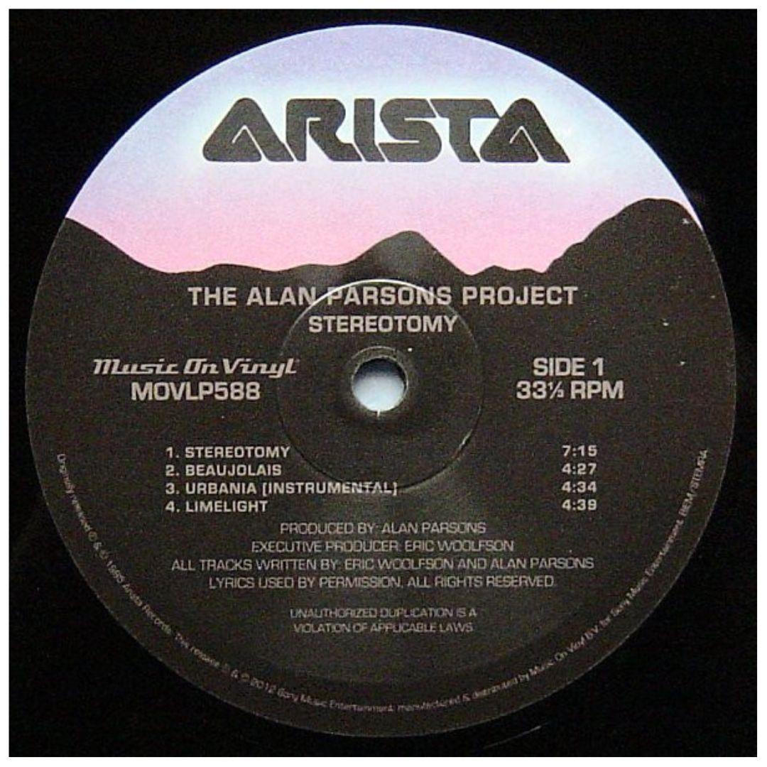 ALAN PARSONS PROJECT - STEREOTOMY | VINILO