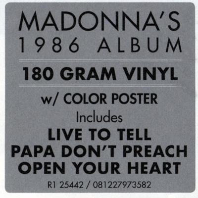 MADONNA - TRUE BLUE | VINILO