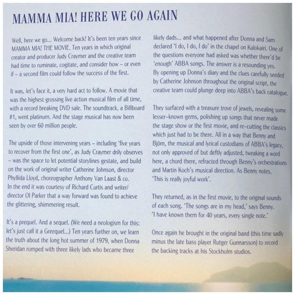 MAMMA MIA! HERE WE GO AGAIN - O.S.T. | CD