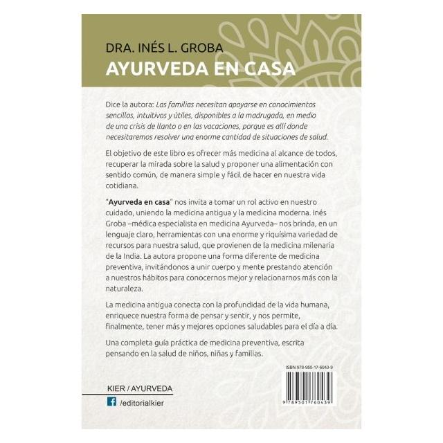 AYURVEDA EN CASA (TAPA BLANDA) - INÉS GROBA | LIBRO