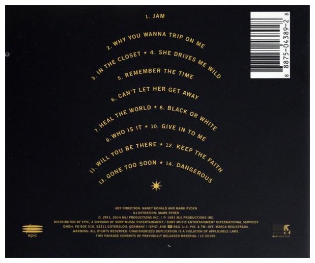 MICHAEL JACKSON - DANGEROUS | CD