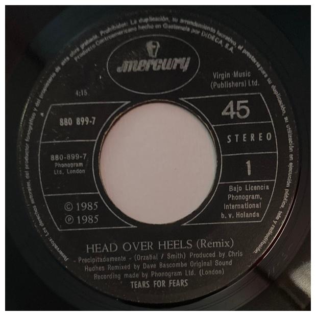 TEARS FOR FEARS - HEAD OVER HEELS (RE-MIX) | 7" SINGLE USADO