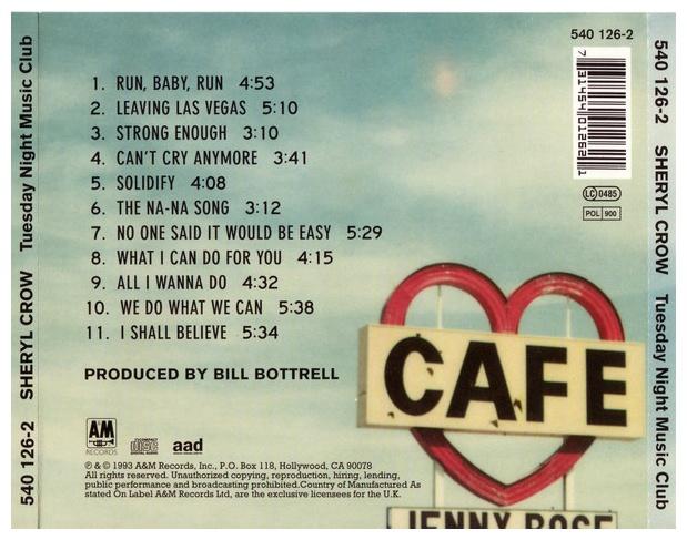 SHERYL CROW - TUESDAY NIGHT MUSIC CLUB | CD USADO