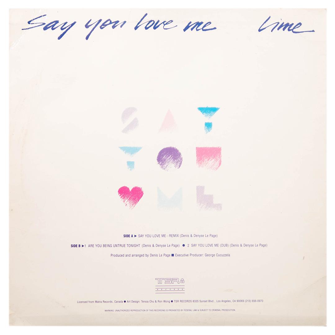 LIME - SAY YOU LOVE ME | 12" MAXI SINGLE USADO