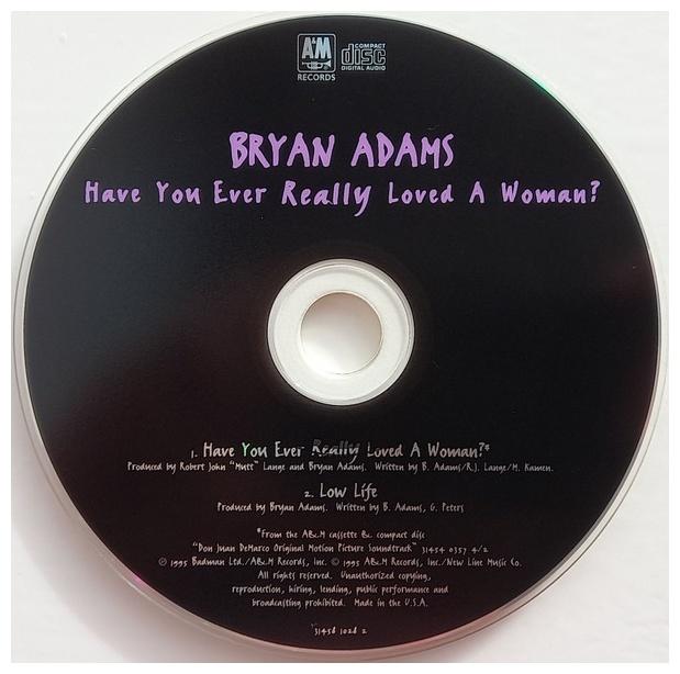 Bryan Adams - HAVE YOU EVER REALLY LOVED A WOMAN | CD SINGLE USADO
