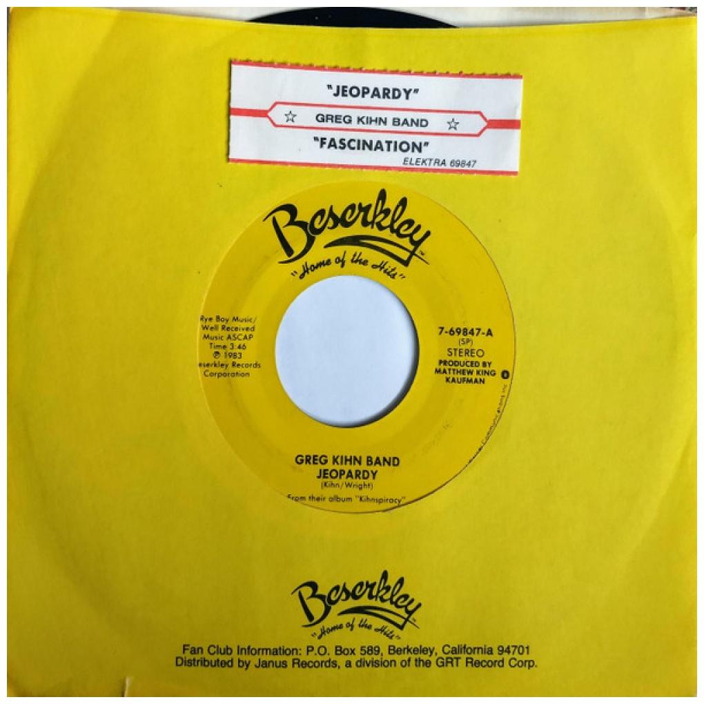 GREG KIHN BAND - JEOPARDY | 7" SINGLE USADO
