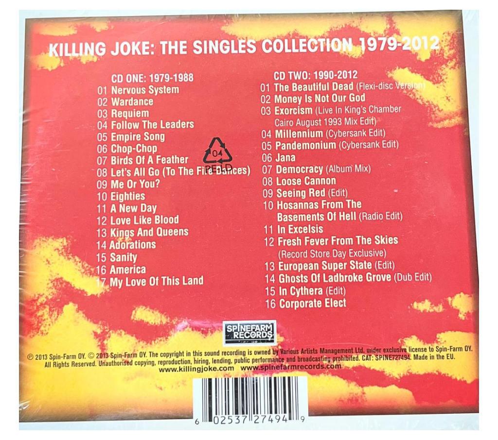 KILLING JOKE - THE SINGLES COLLECTION 1979-2012 (2CD) | CD