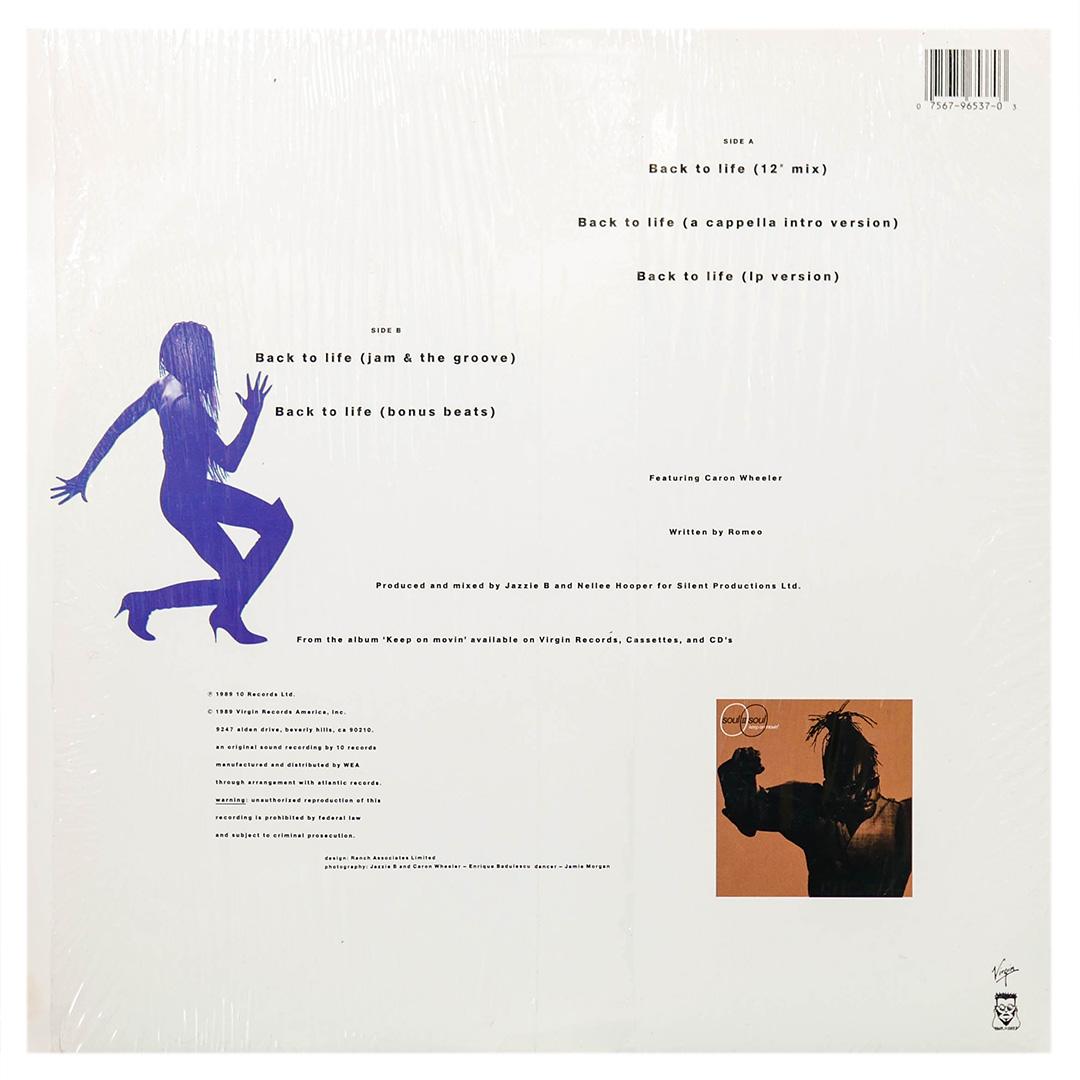 SOUL II SOUL - BACK TO LIFE | 12" MAXI SINGLE USADO