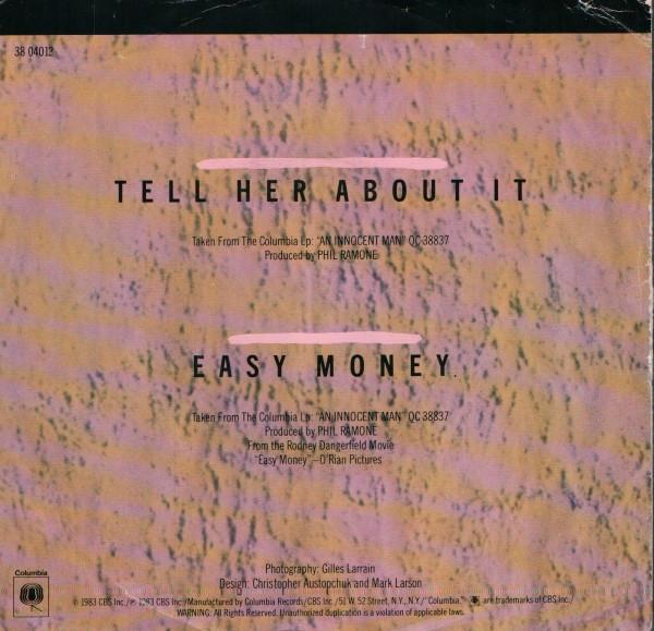 BILLY JOEL - TELL HER ABOUT IT | 7" SINGLE VINILO USADO