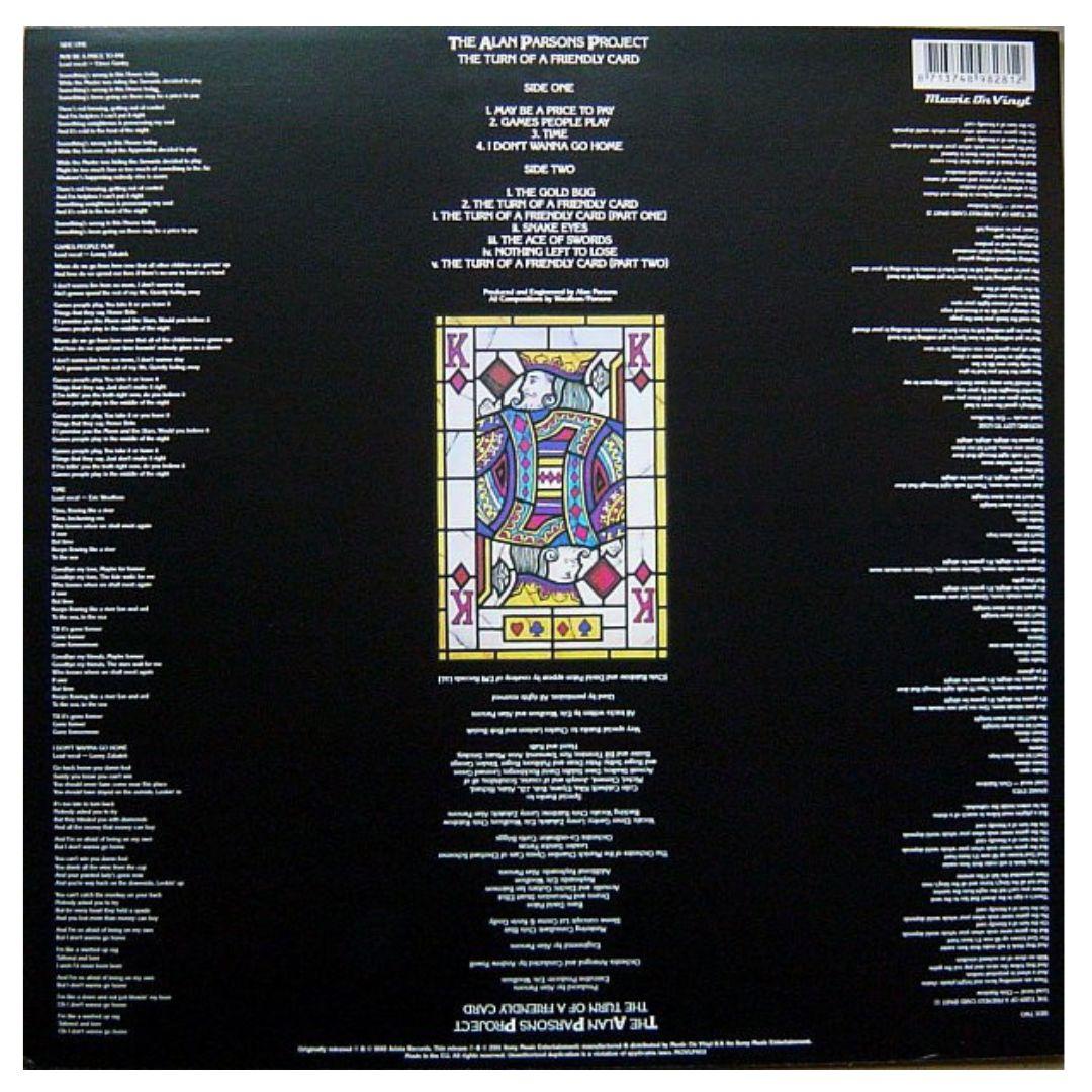 ALAN PARSONS PROJECT - TURN OF A FRIENDLY CARD | VINILO
