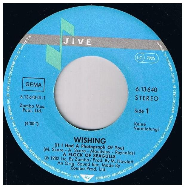 A FLOCK OF SEAGULLS - WISHING | 7 SINGLE VINILO USADO