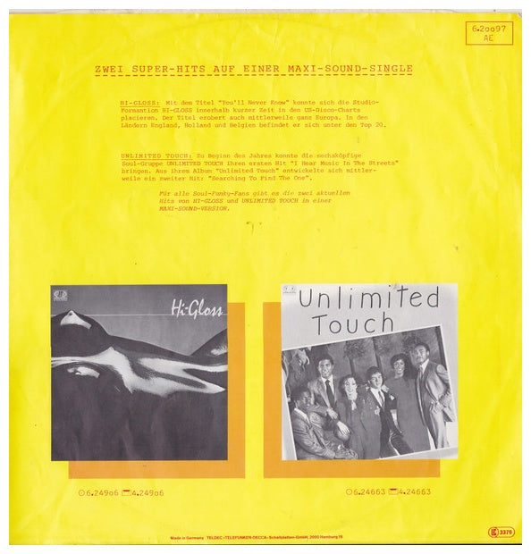 HI-GLOSS - YOU LL NEVER KNOW | 12" MAXI SINGLE VINILO USADO