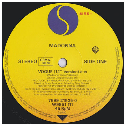 MADONNA - VOGUE | 12" MAXI SINGLE VINILO USADO