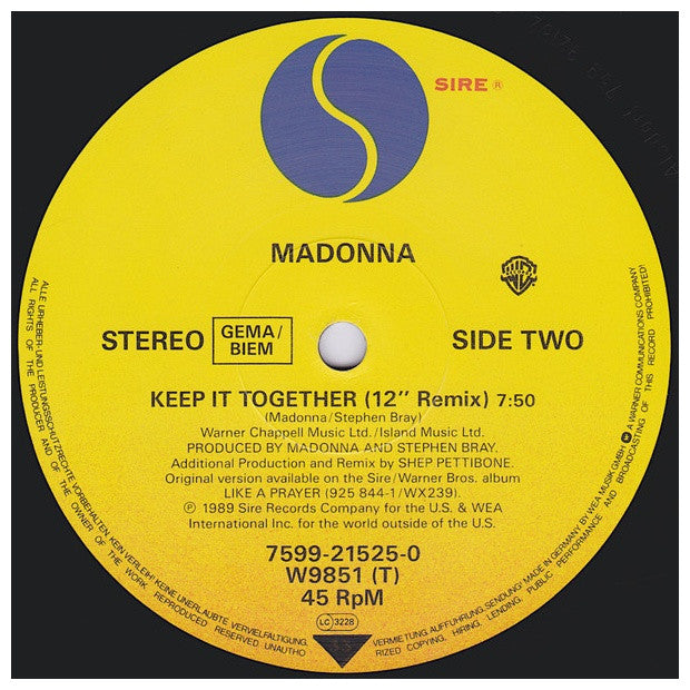 MADONNA - VOGUE | 12" MAXI SINGLE VINILO USADO
