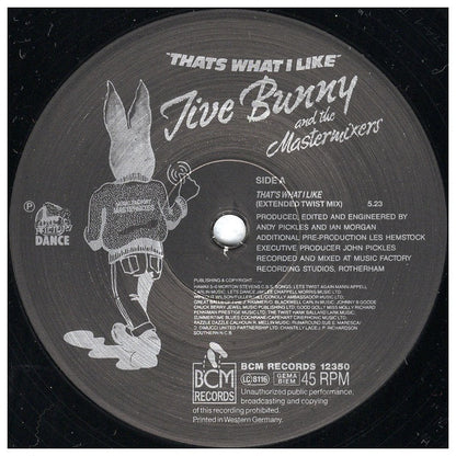 JIVE BUNNY AND THE MASTERMIXERS - THAT S WHAT I LIKE (EXTENDED TWIST MIX) | 12" MAXI SINGLE VINILO USADO