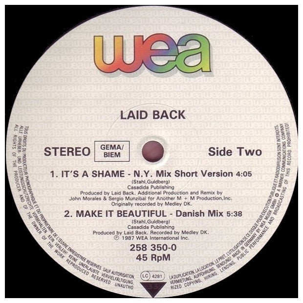 LAID BACK - ITS A SHAME | 12" MAXI SINGLE VINILO USADO