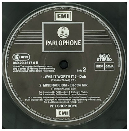 PET SHOP BOYS - WAS IT WORTH IT? | 12" MAXI SINGLE VINILO USADO