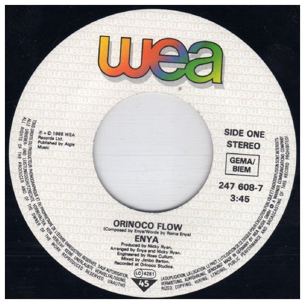 ENYA - ORINOCO FLOW | 7" SINGLE USADO