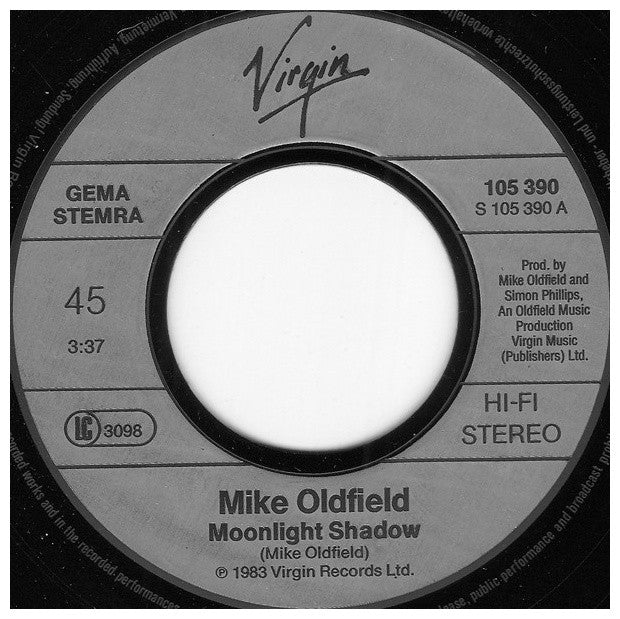 MIKE OLDFIELD - MOONLIGHT SHADOW | 7" SINGLE USADO