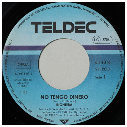 RIGHEIRA - NO TENGO DINERO | 7" SINGLE USADO