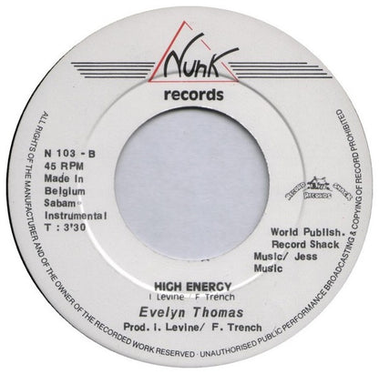 EVELYN THOMAS - HIGH ENERGY | 7" SINGLE USADO