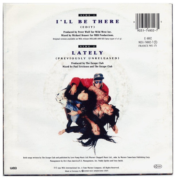 THE ESCAPE CLUB - I LL BE THERE | 7" SINGLE USADO