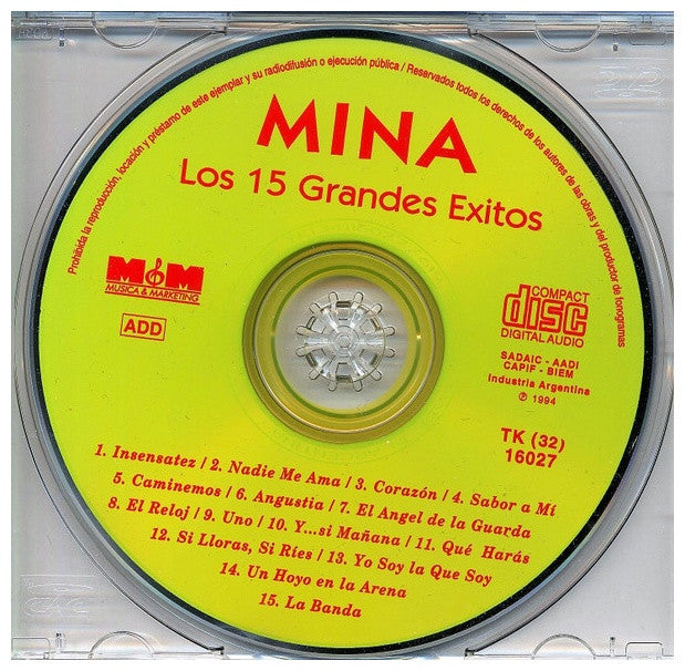 MINA - 15 GRANDES EXITOS | CD